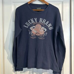 Vintage Lucky Brand Old Tag Thermal Printed Shirt